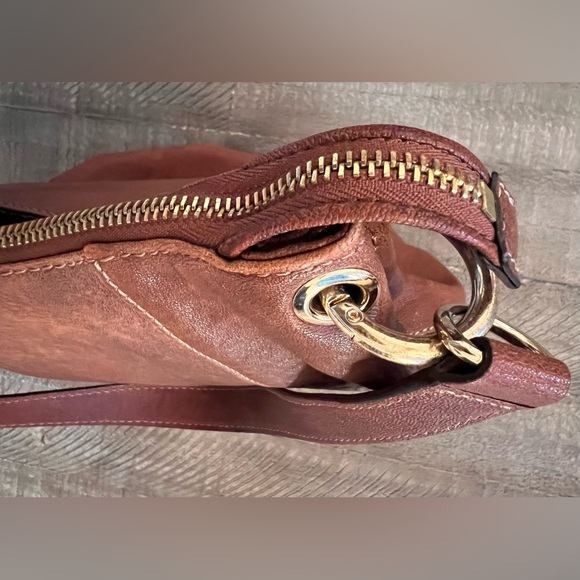 Vintage MICHAEL Michael Kors Brown Pebbled Leather Hobo Bag - Picture 5 of 16